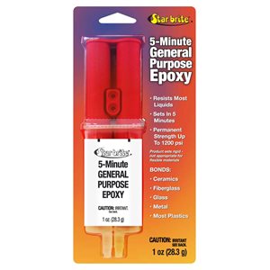 STARBRITE 093401 TWO PART CLEAR EPOXY SYRINGE